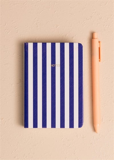 The Mia Lacivert Çizgili Defter 7 x 10 cm