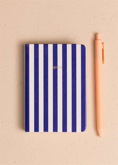 The Mia Lacivert Çizgili Defter 7 x 10 cm
