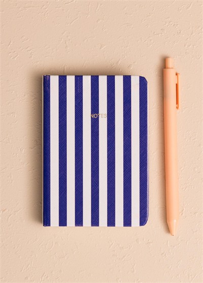 The Mia Lacivert Çizgili Defter 7 x 10 cm