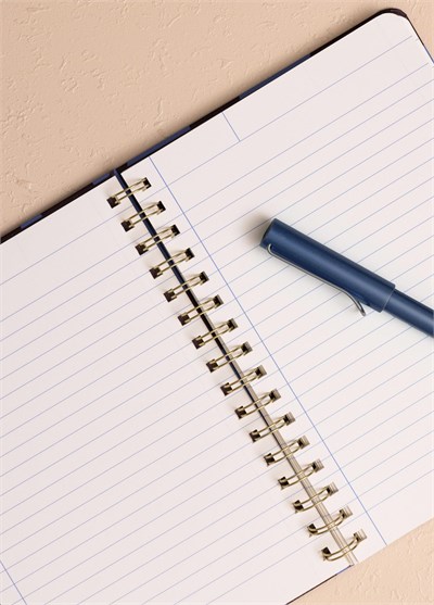 The Mia Mavi Lacivert Desenli Defter 16 x 21 cm