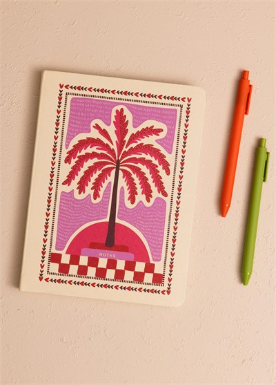 The Mia Mor Palmiye Desenli Defter 16 x 21 cm
