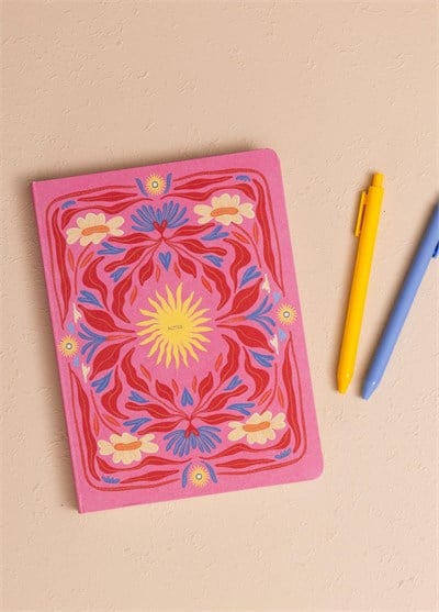 The Mia Pembe Bahar Desenli Defter 16 x 21 cm