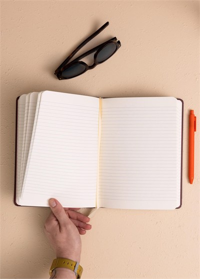 The Mia Pembe Dalga Desenli Defter 16 x 21 cm