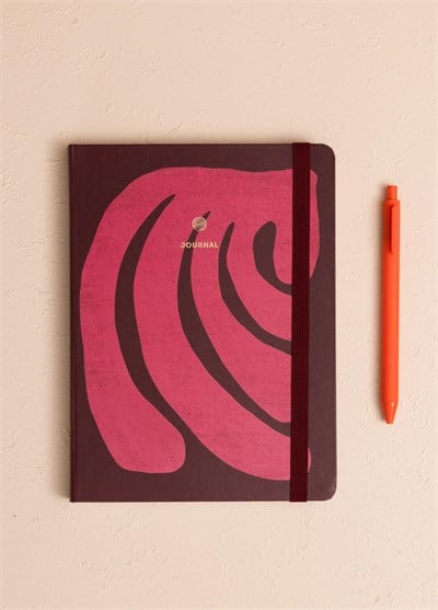 The Mia Pembe Dalga Desenli Defter 16 x 21 cm