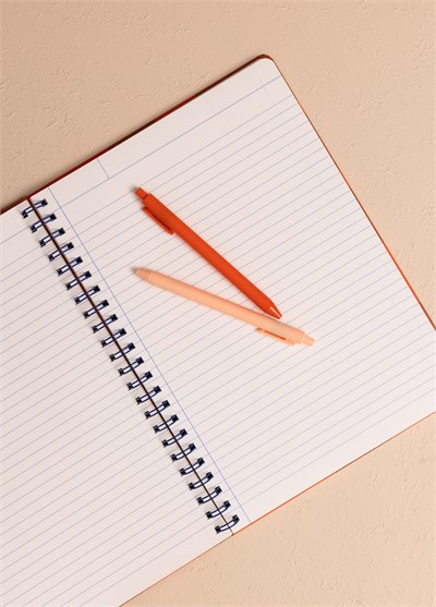 The Mia Spiralli Abstract Desenli Defter Turuncu 21x30 cm