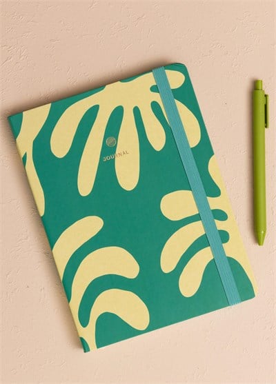 The Mia Yeşil Desenli Defter 16 x 21 cm
