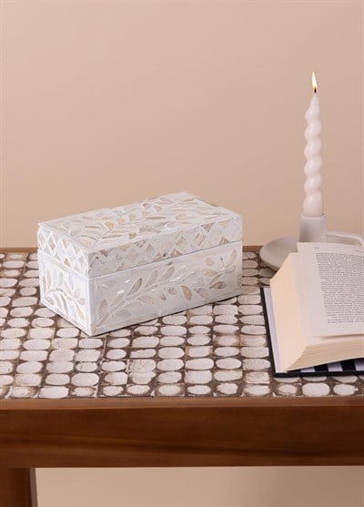 The Mia Sedef Dikdörtgen Kutu 21x12x10 cm TLC0072