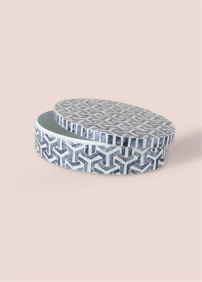 The Mia Sedef Yuvarlak Kutu 30x23x8 cm TLC0090