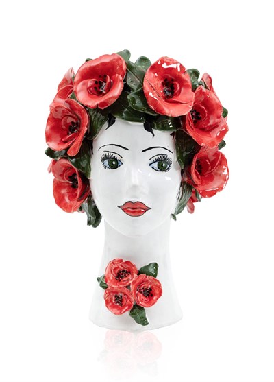 The Mia Artigiano Çiçekli Kadın Figürü 33 cm
