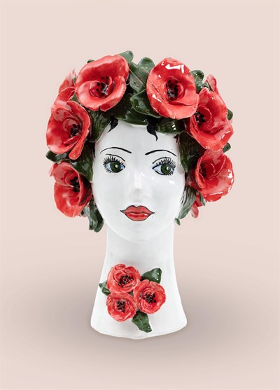 The Mia Artigiano Çiçekli Kadın Figürü 33 cm