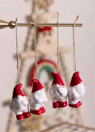 The Mia Dekoratif Askılı Biblo 4lü Set 4x4x7 cm