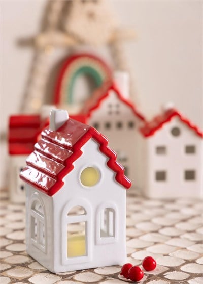 The Mia Dekoratif Tealight Ev Biblo 9x8x15 cm