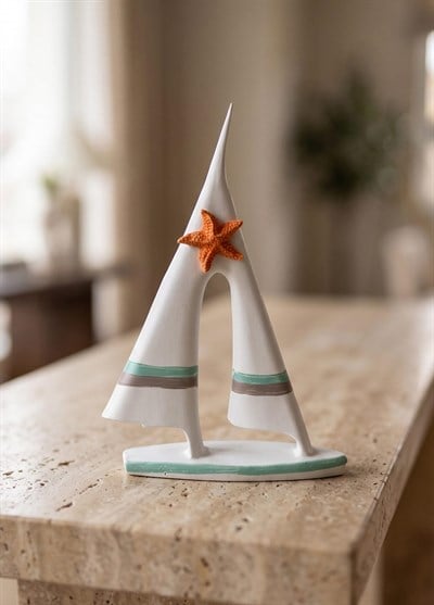 The Mia Marin Çift Yelkenli Turuncu Deniz Yıldızı 19 cm