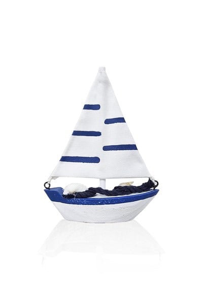 The Mia Marin Deniz Kabuklu ve Halatlı Yelkenli Biblo 14cm