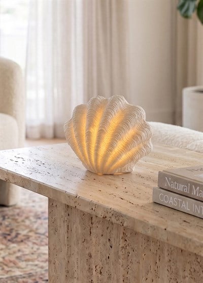 The Mia Marin LED Aydınlatmalı İstiridye Deniz Kabuğu 13cm