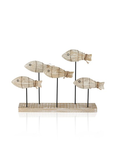 The Mia Retro Coastal 5li Balık Biblosu 30 cm