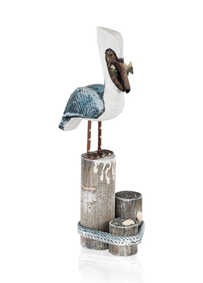 The Mia Retro Coastal Pelikan Figürlü Obje 38 cm