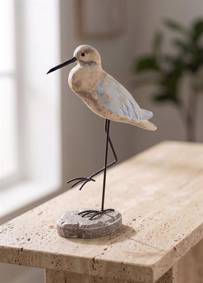 The Mia Retro Marin Coastal Deniz Kuşu Figürlü Obje 30 cm