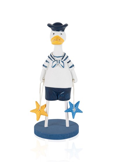 The Mia Retro Marin Denizci Ördek Deniz Yıldızı Obje 17 cm