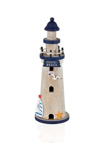 The Mia Retro Marin Deniz Feneri Obje 30 cm