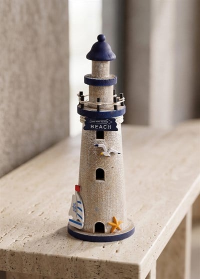 The Mia Retro Marin Deniz Feneri Obje 30 cm