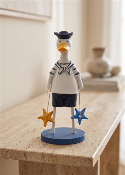 The Mia Retro Marin Denizci Ördek Deniz Yıldızı Obje 17 cm
