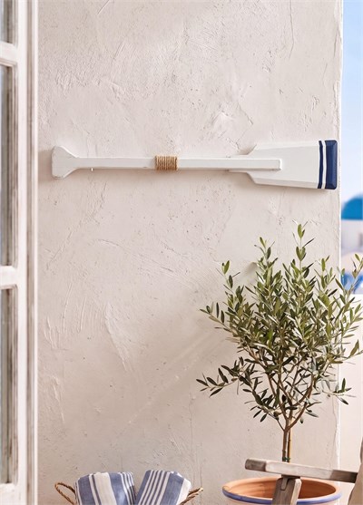 The Mia Retro Marin Stil Ahşap Dekoratif Kürek 92 cm
