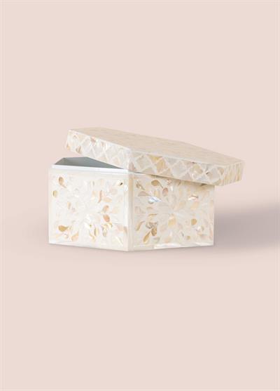 The Mia Sedef Altıgen Kutu 24x21x12 cm TLC0076