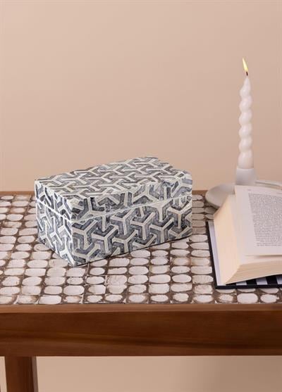 The Mia Sedef Dikdörtgen Kutu 21x12x10 cm TLC0088