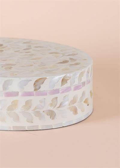 The Mia Sedef Yuvarlak Kutu 30x23x8 cm TLC0074