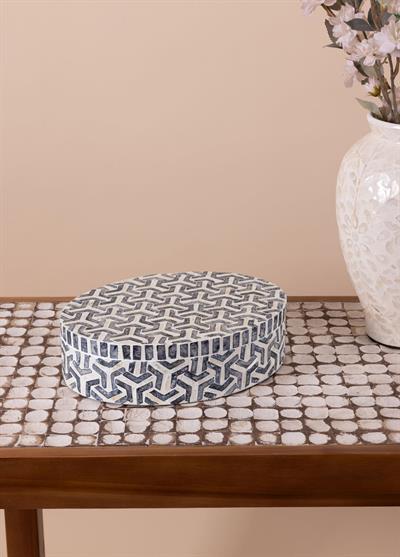 The Mia Sedef Yuvarlak Kutu 30x23x8 cm TLC0090