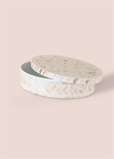 The Mia Sedef Yuvarlak Kutu 30x23x8 cm TLC0074