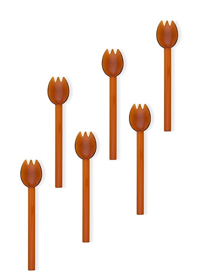 The Mia Abiete Dondurma ve Tatlı Kaşığı Amber 6lı Set