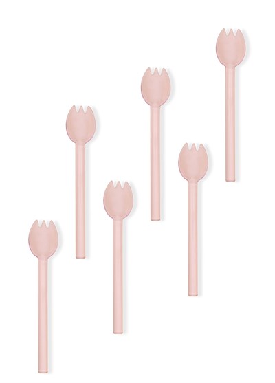 The Mia Abiete Dondurma ve Tatlı Kaşığı Pembe 6lı Set
