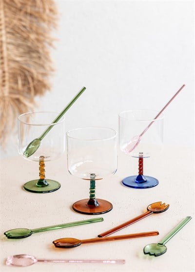 The Mia Abiete Dondurma ve Tatlı Kaşığı Pembe 6lı Set
