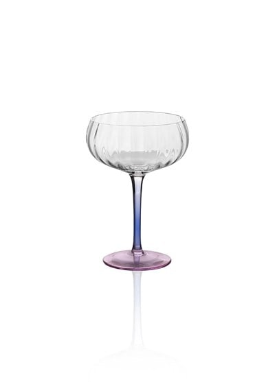 The Mia Ayaklı Cam Dondurma Kasesi Mavi Pembe 240 ml
