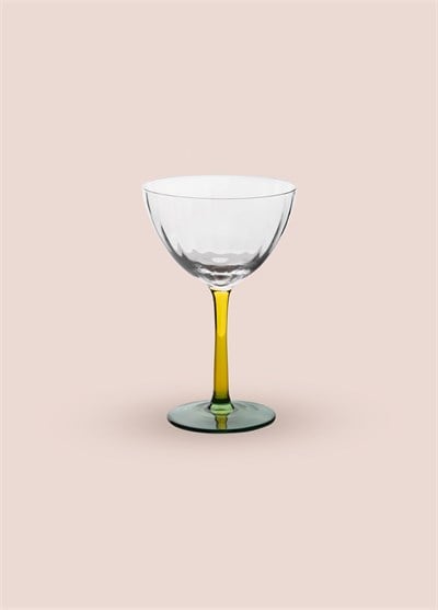 The Mia Ayaklı Cam Dondurma Kasesi Sarı Yeşil 280 ml