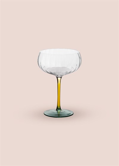 The Mia Ayaklı Cam Dondurma Kasesi Sarı Yeşil 240 ml