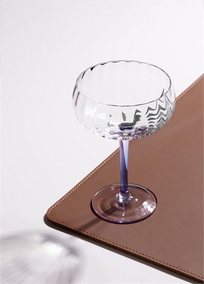 The Mia Ayaklı Cam Dondurma Kasesi Mavi Pembe 240 ml