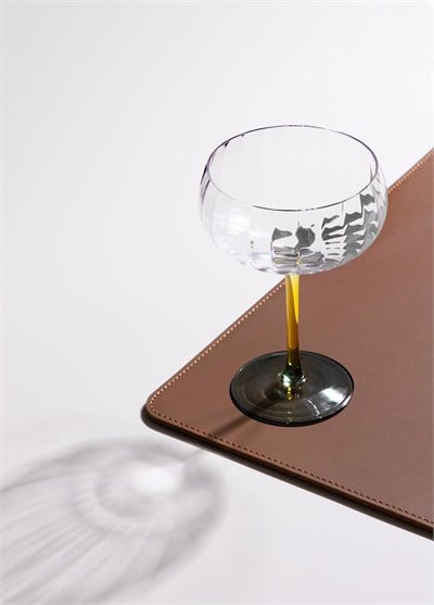 The Mia Ayaklı Cam Dondurma Kasesi Sarı Yeşil 240 ml
