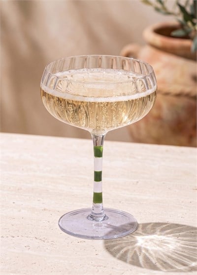 The Mia Ayaklı Cam Dondurma Kasesi Pembe Mor Yeşil 240 ml