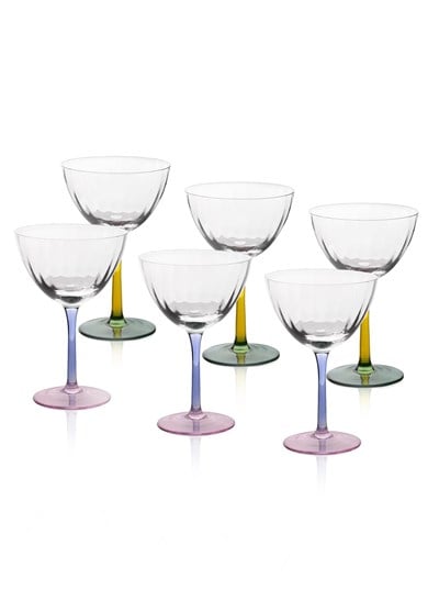 The Mia Ayaklı Cam Dondurma Kasesi 6lı Set 240 ml 12021