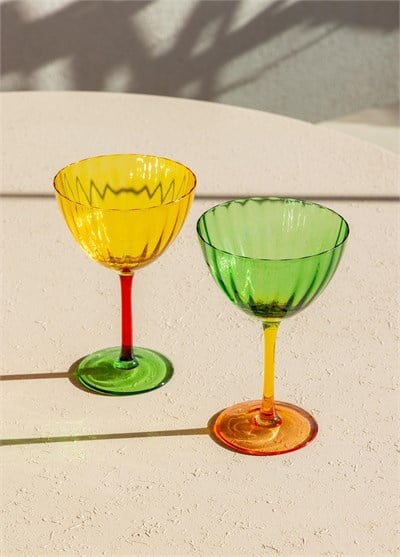 The Mia Ayaklı Cam Dondurma Kasesi Yeşil 280 ml