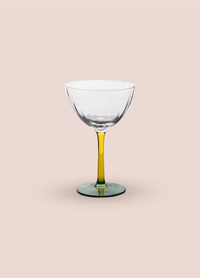 The Mia Ayaklı Cam Dondurma Kasesi Sarı Yeşil 280 ml