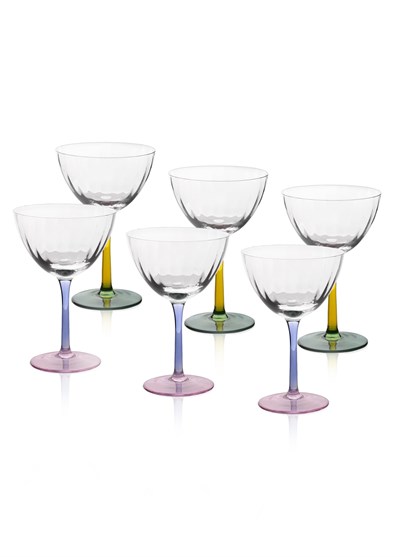 The Mia Ayaklı Cam Dondurma Kasesi 6lı Set 240 ml 12021