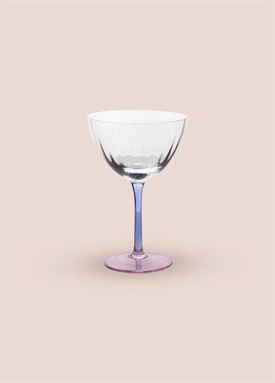 The Mia Ayaklı Cam Dondurma Kasesi Mavi Pembe 280 ml
