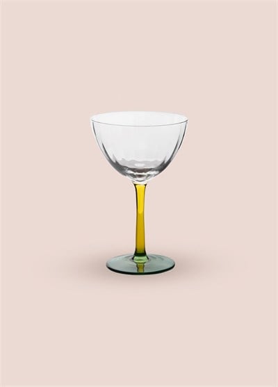 The Mia Ayaklı Cam Dondurma Kasesi Sarı Yeşil 280 ml