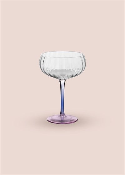 The Mia Ayaklı Cam Dondurma Kasesi Mavi Pembe 240 ml