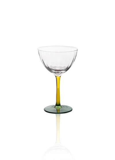 The Mia Ayaklı Cam Dondurma Kasesi Sarı Yeşil 280 ml