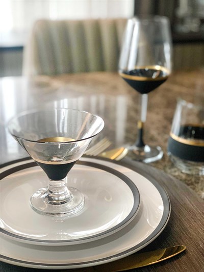 The Mia Glow Dondurmalık Siyah Gold 6lı Set       